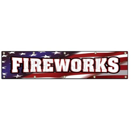 SIGNMISSION FIREWORKS BANNER SIGN stand firework store signs B-120 Fireworks